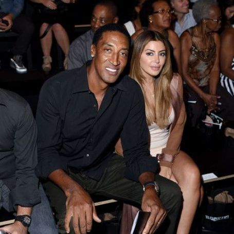 Justin Pippen's father, Scottie, and mother, Larsa attending an event while they were together.
